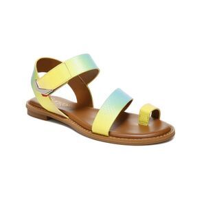 FRANCO SARTO Womens Brown Gradient Scaled Graze Round Toe Slingback Sandal 7.5 M